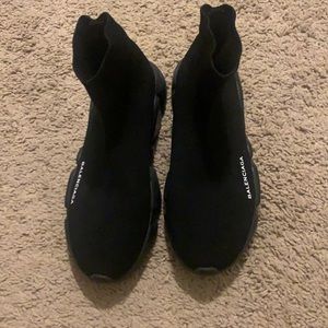 All black balenciaga speed trainers